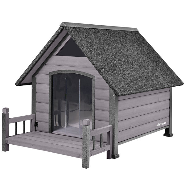 Aivituvin Outdoor Dog House, Waterproof Puppy Shelter Indoor Doghouse With Elevated Floor, Anti